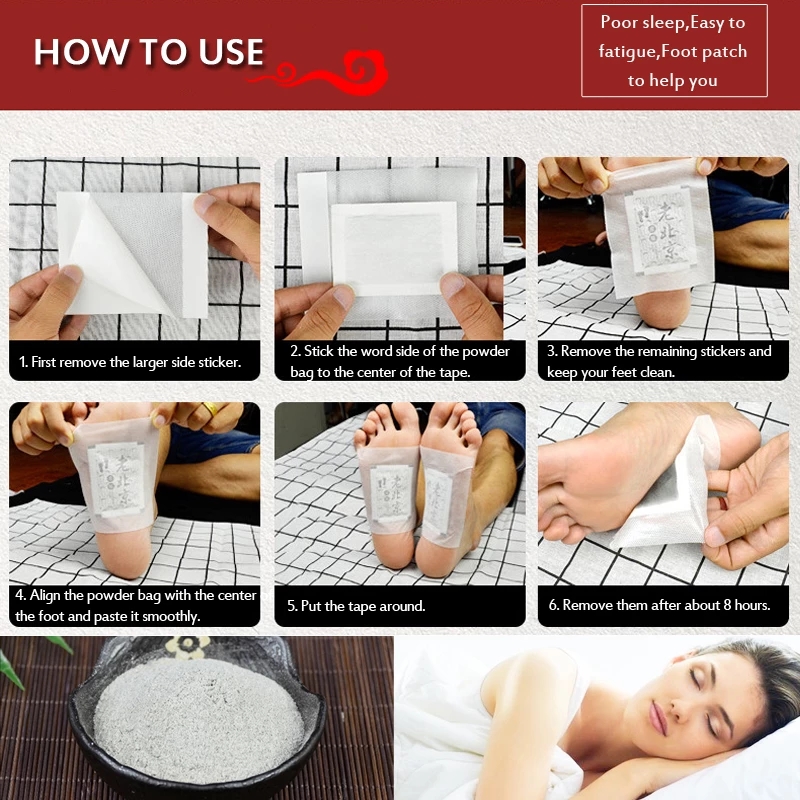 10pcs Tradition Chinese Medici - Detox Foot Patch recension och pris